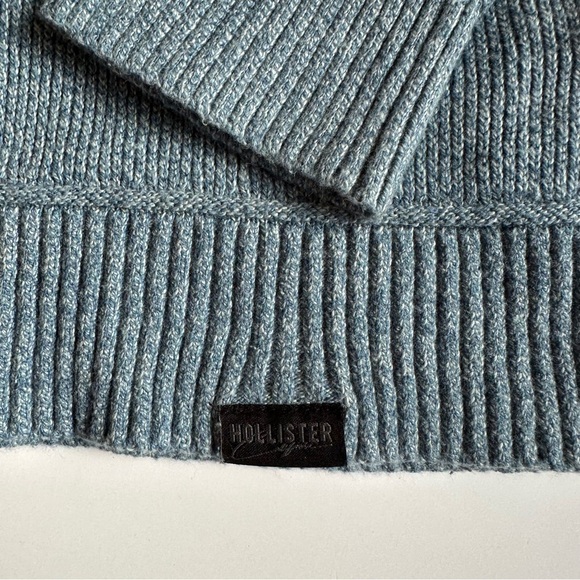 Hollister Men’s Sweater Blue Size Large L Cotton Blend Long Sleeve Pullover - Picture 2 of 9